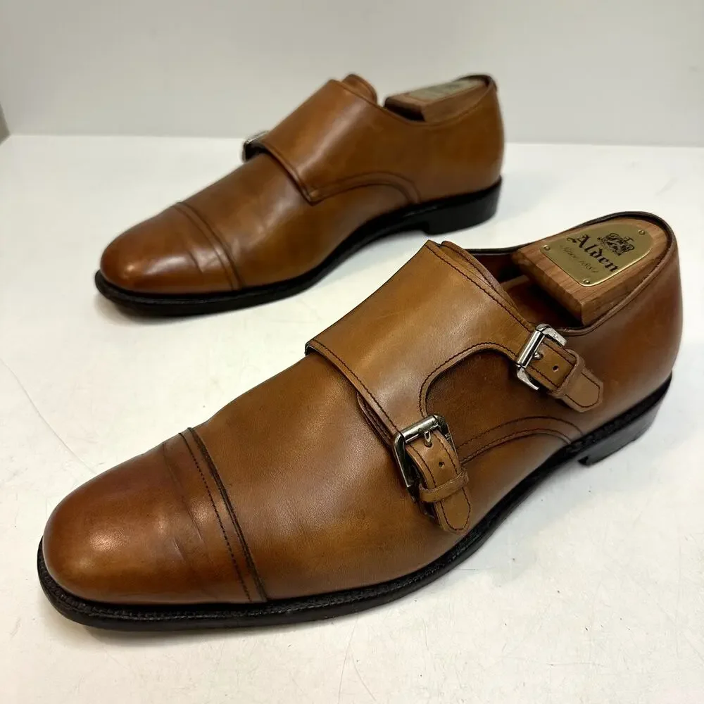 VGUC Allen Edmonds x Polo Ralph Lauren Double Monk Strap Brown Made in USA 10 D